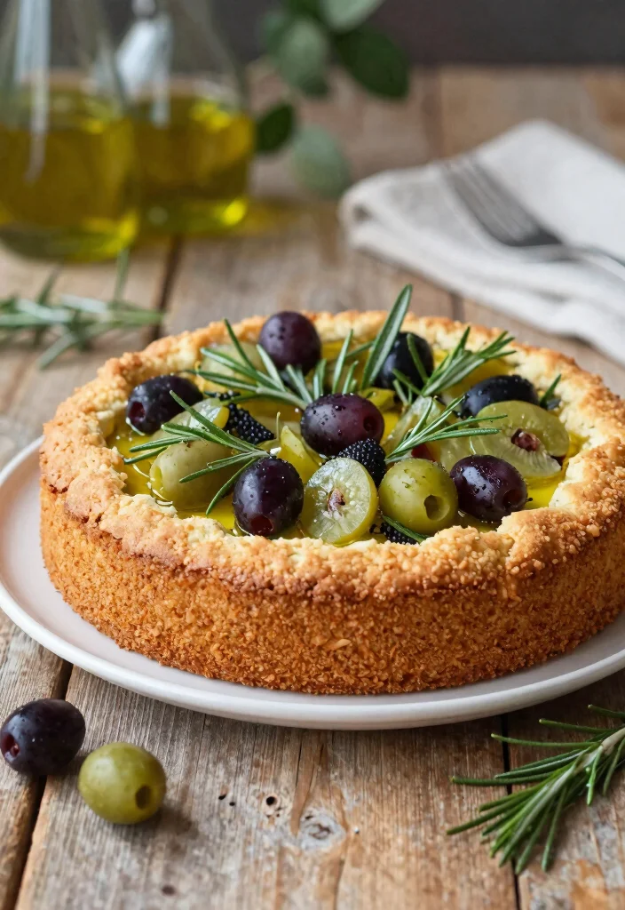 12 Rustic Wedding Cake Ideas with Natural Textures and Soft Colors - 9. Simple Olive Oil Cake 1