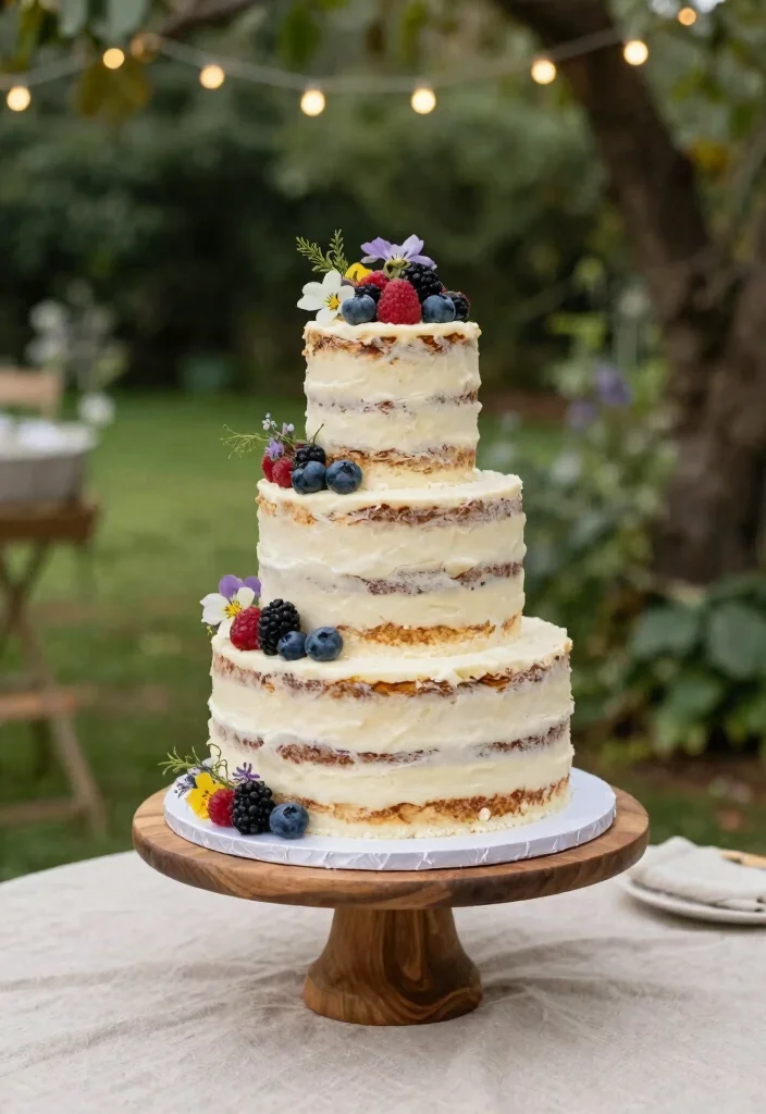 12 Simple Wedding Cake Ideas That Look Elegant Without Extra Fuss - 1. Naked Cake 1