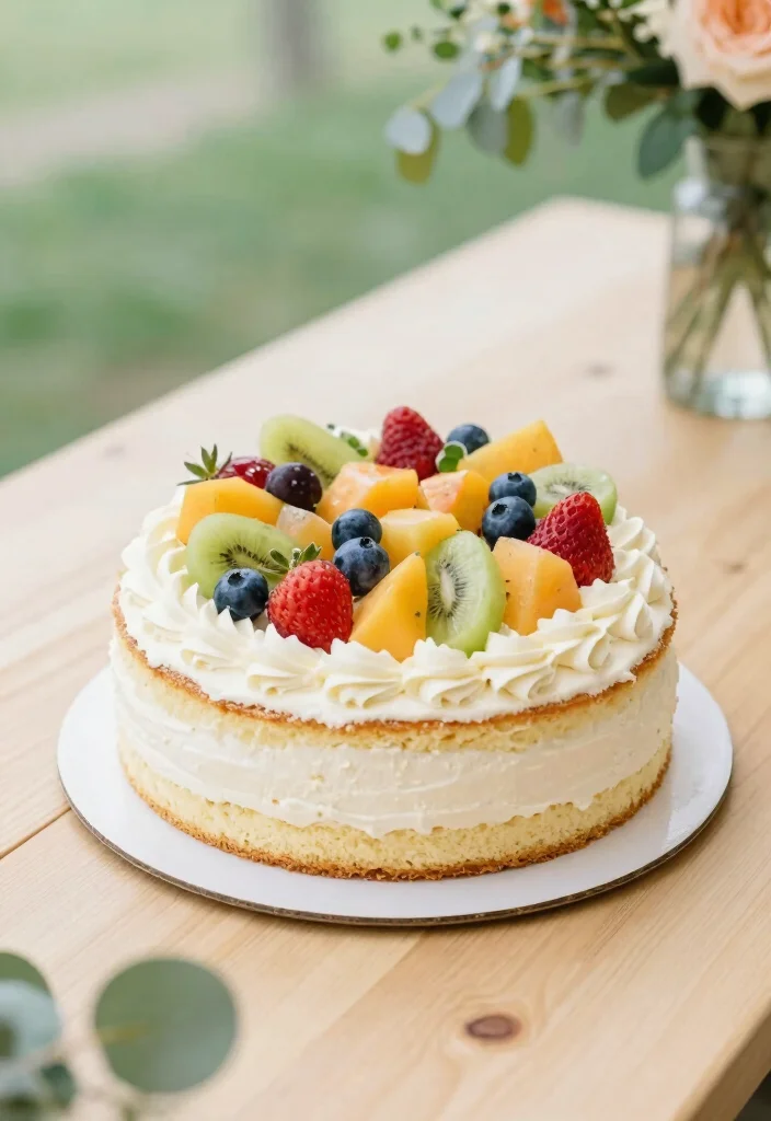 12 Simple Wedding Cake Ideas That Look Elegant Without Extra Fuss - 10. Simple Fruit Cake 1