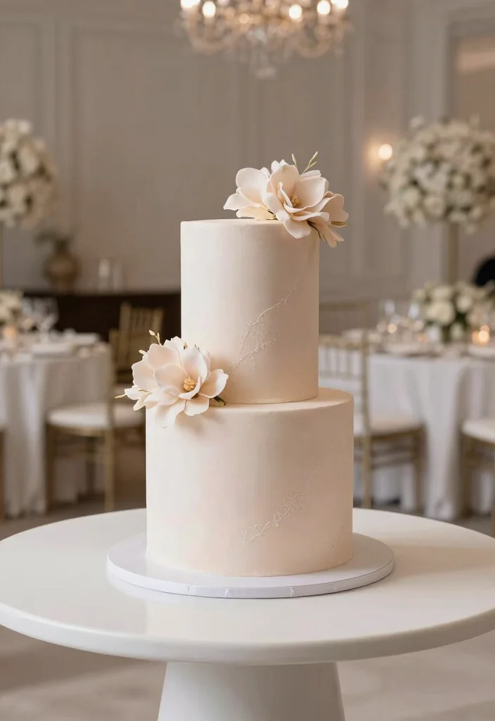 12 Simple Wedding Cake Ideas That Look Elegant Without Extra Fuss - 2. Monochrome Cake 1