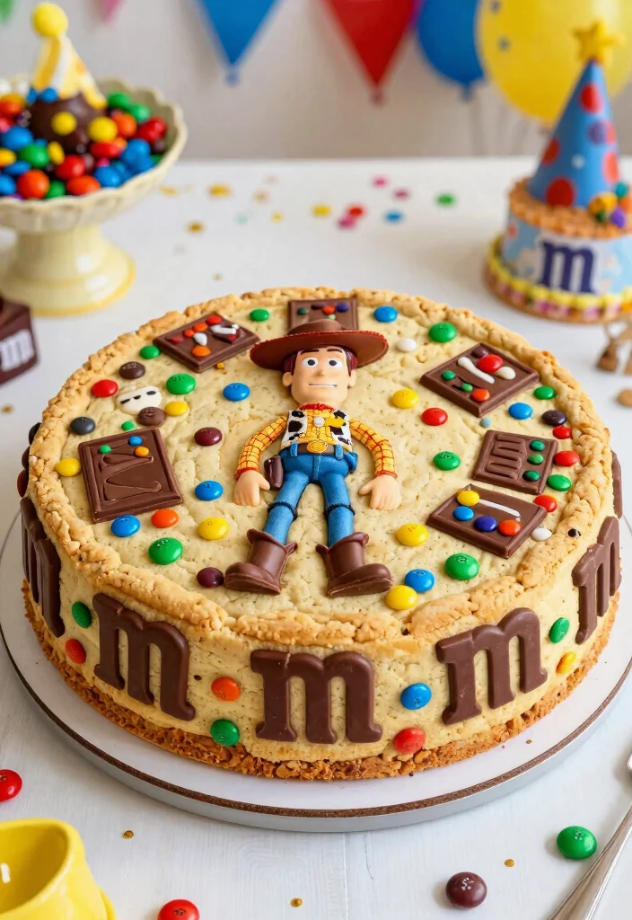 12 Toy Story Cake Ideas Kids Will Love for a Fun Birthday Party - 11. Toy Story Cookie Cake 1