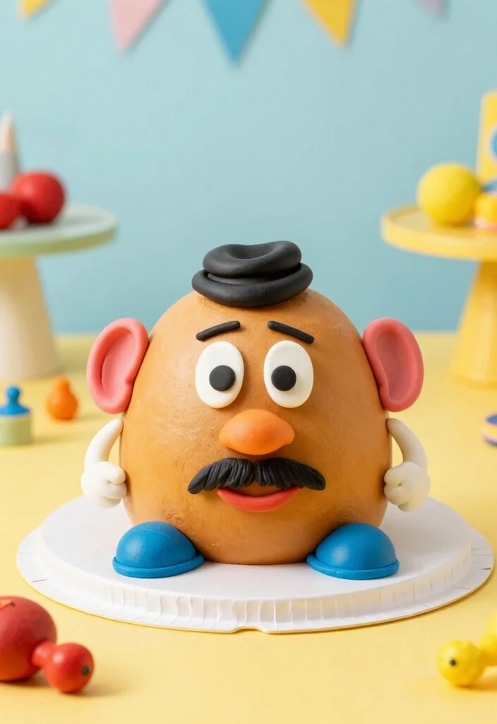 12 Toy Story Cake Ideas Kids Will Love for a Fun Birthday Party - 3. Mr. Potato Head Cake 1