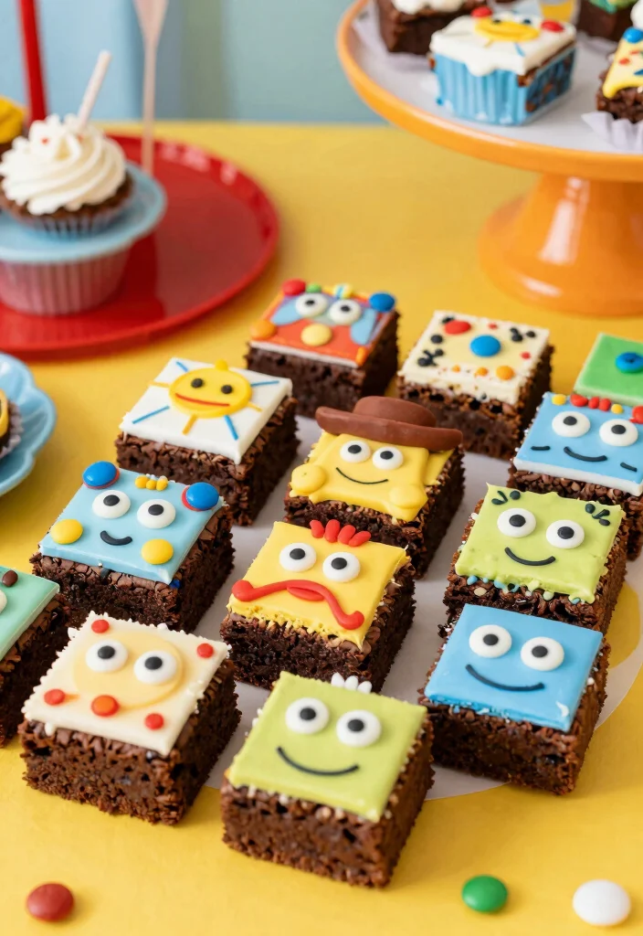 12 Toy Story Cake Ideas Kids Will Love for a Fun Birthday Party - 9. Toy Story Themed Brownies 1