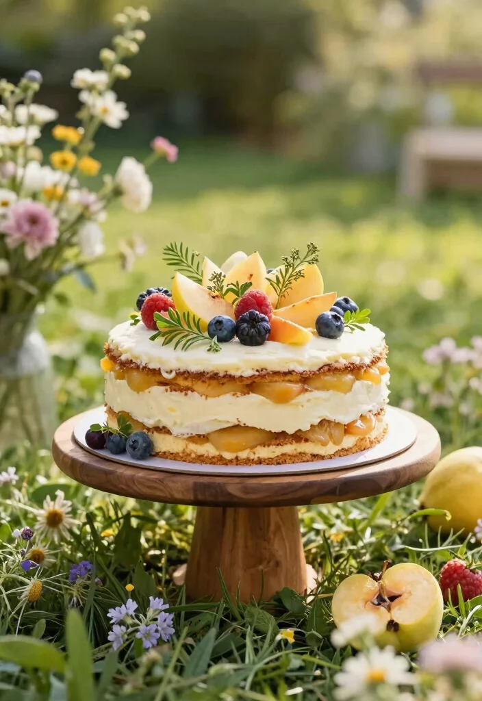 12 Quince Cake Ideas That Feel Elegant Traditional and Celebration Ready - 3. Rustic Naked Quince Cake