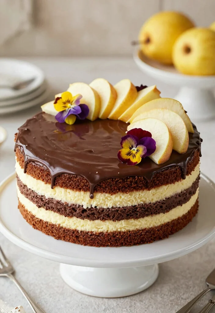 12 Quince Cake Ideas That Feel Elegant Traditional and Celebration Ready - 6. Chocolate Layered Quince Cake