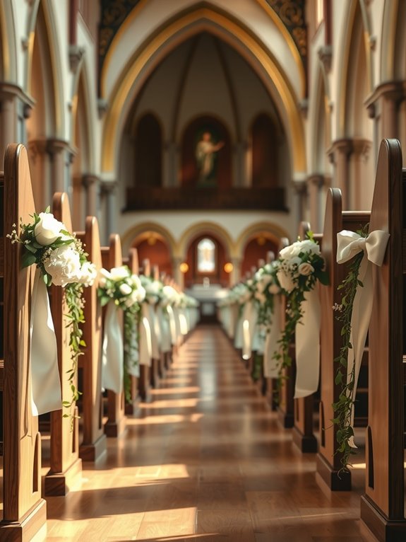 alternating pew d cor with lighting