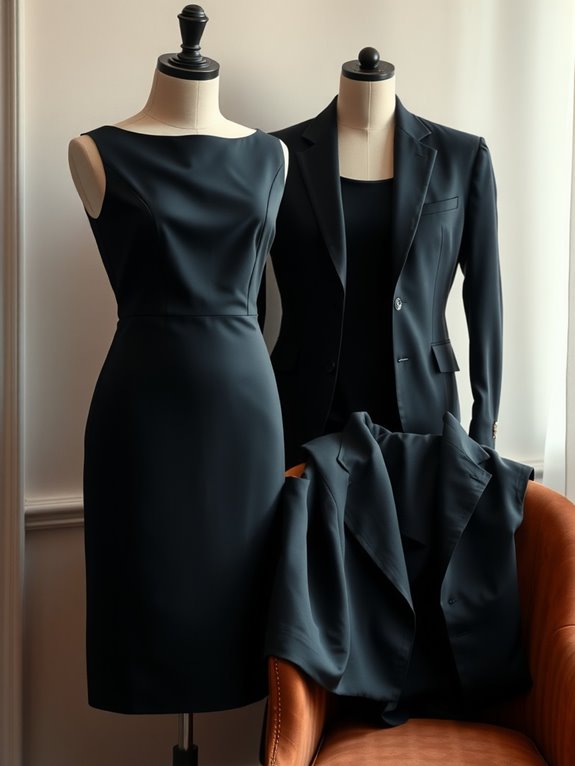black velvet satin textures elevate semi formal wear