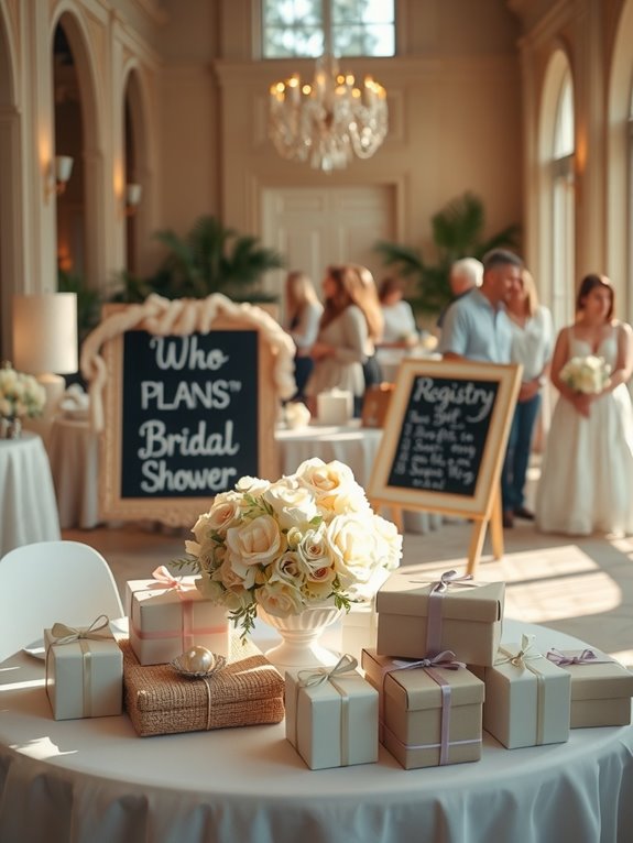 bridal shower timing and registry coordination