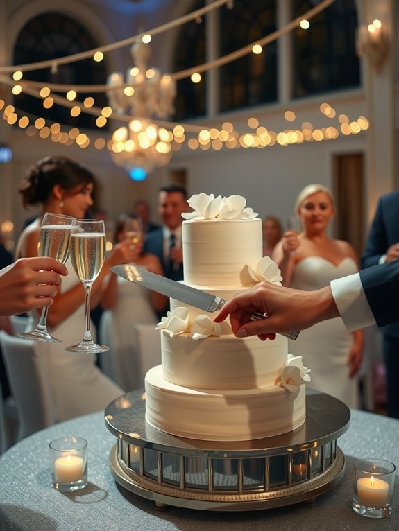 cake cutting between toasts and dancing timing