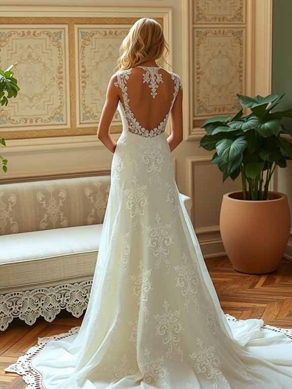 lace a line bridal elegance