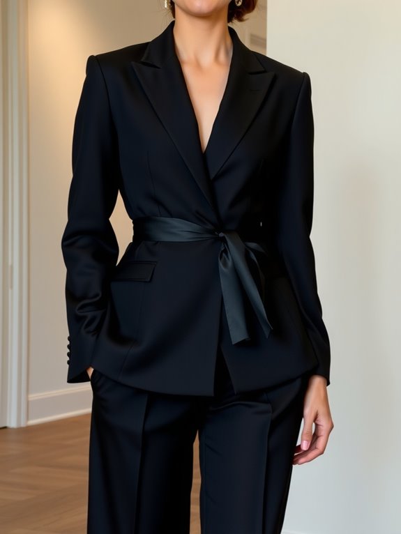structured silhouettes elevate black dress formality