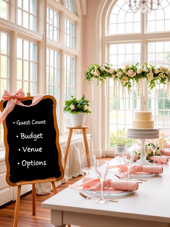 venue selection count budget and amenities