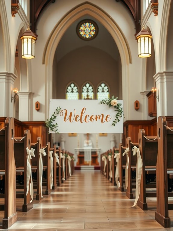 welcoming sign simple tasteful